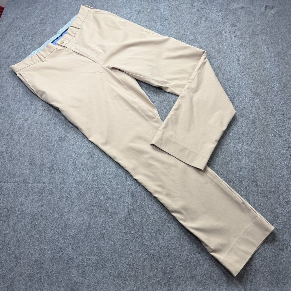 Peter Millar Raleigh Performance Trouser Men 36 x 30 Beige Golf Pants